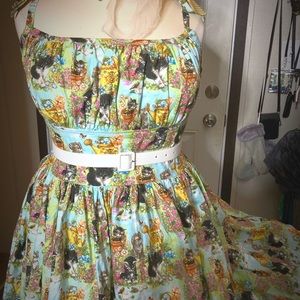 NWT QUINN Sweet KITTENS DRESS SIZE 4X RUNS SMALL